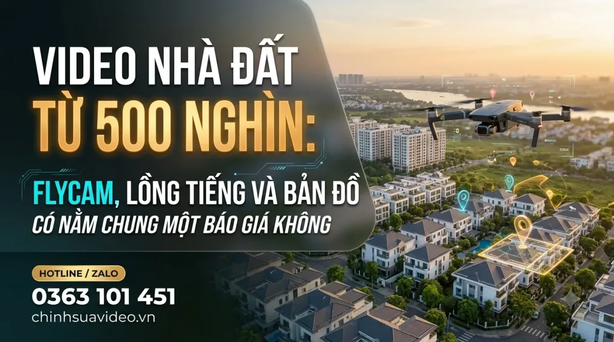 Video Nhà Đất Từ 500 Nghìn: Flycam, Lồng Tiếng Và Bản Đồ Có Nằm Chung Một Báo Giá Không
